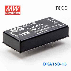 DKA15B-15  15W 18~36V  输入  ±15V  稳压双路输出明纬DC-DC转换模块电源