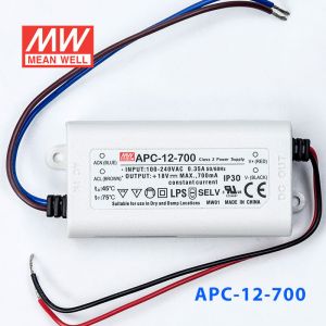 APC-12-700 12W 9-18V    700mA 明纬牌恒流输出防水塑壳LED照明电源