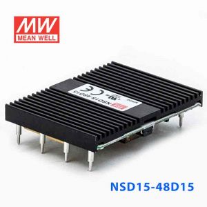 NSD15-48D15  15W  18~72V 输入  ±15V 稳压双路输出板上型明纬DC-DC变换电源