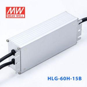 HLG-60H-15B  60W  15V 4A  强耐环境恒压+恒流PFC高效铝壳IP67防水LED电源(控制线三合一调光) 