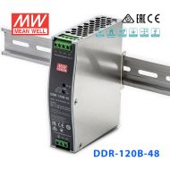 DDR-120B-48明纬120W 16.8~33.6V输入48V2.5A输出导轨型DC-DC电源