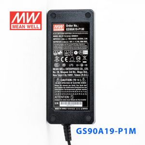 GS90A19-P1M 90W 19V4.74A 输出绿色能源明纬电源适配器(三线插口)