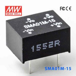 SMA01M-15  1W  12V-15V  非稳压单路输出明纬DC-DC转换模块电源