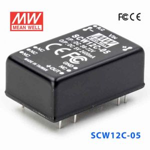 SCW12C-05  12W  36~72V  输入 5V 稳压单路输出明纬DC-DC转换模块电源