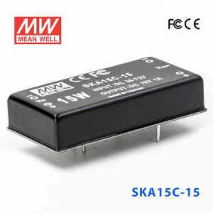 SKA15C-15  15W  36~72V  输入 15V  稳压单路输出明纬DC-DC转换模块电源