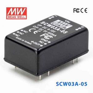 SCW03A-05  3W  9~18V  输入 5V  稳压单路输出明纬DC-DC转换模块电源