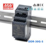 DDR-30G-5台湾明纬30W 9~36V输入 5V6A输出导轨型DC-DC电源