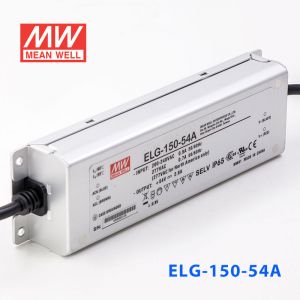 ELG-150-54A  150W  54V 2.8A  A型(电流可调/铝壳IP65/100～305Vac输入)明纬PFC防水LED电源