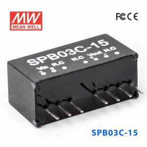 SPB03C-15  3W  36~72V  输入 15V  稳压单路输出明纬DC-DC转换模块电源