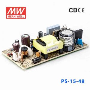 PS-15-48  15W  48V 0.313A  单路输出无外壳PCB板明纬开关电源