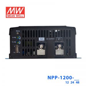 NPP-1200-12明纬12V70A输出二合一电源供应器1200W超宽输出充电器