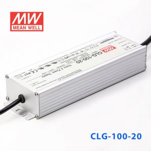 CLG-100-20 100W  20V 4.8A 恒压+可改恒流有PFC铝壳明纬IP67防水LED电源