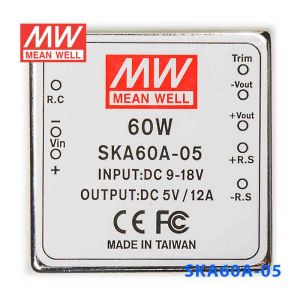 SKA60A-05  60W  9~18V  输入 5V 12A 明纬单路稳压输出DC-DC转换电源