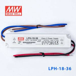 LPH-18-36    18W  220V输入   36V   0.5A明纬牌恒压输出IP67防水塑壳LED电源