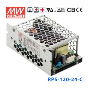 RPS-120-24-C  120W 24V 3.5A单路输出微漏电低空载损耗医用有外壳明纬开关电源