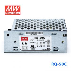 RQ-50C台湾明纬5V5A+15V1A-5V0.5A-15V0.5A四路开关电源50W四组