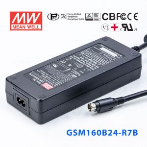 GSM160B24-R7B 160W 24V6.67A输出明纬高能效医疗型外置桌面型电源适配器