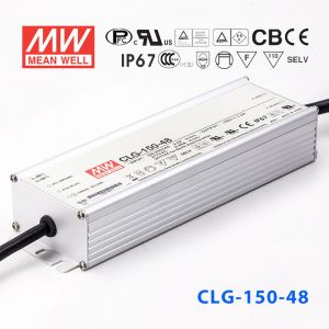 CLG-150-48  150W  48V 3.2A 恒压+恒流PFC高效铝壳IP67防水LED电源(引线接线) 