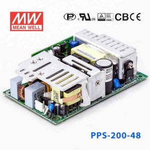 PPS-200-48  200W  48V 4.167A  单路输出带PFC功能无外壳PCB板明纬开关电源