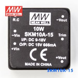 SKM10A-15 10W 9~18V 转 15V 666mA 非稳压单路输出DC-DC模块电源