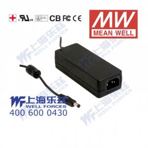 GSM40A18-P1J 40W 18V2.22A明纬高能效医疗型IEC320-C14插口电源适配器