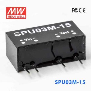 SPU03M-15  3W  12V-15V 非稳压单路输出明纬DC-DC模块电源