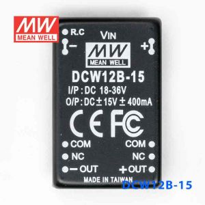 DCW12B-15  12W  18~36V  输入 ±15V  稳压双路输出明纬DC-DC转换模块电源