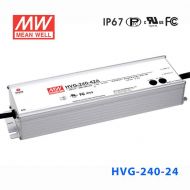 HVG-240-24D2   240W 24V 10A 528Vac   输入恒压+恒流输出PFC高效铝壳IP67防水LED电源(定时调光)