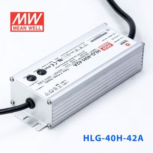 HLG-40H-42A  40W  42V 0.96A  强耐环境恒压+恒流PFC高效铝壳IP65防水LED电源(恒压恒流值可面板设定) 