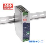 WDR-60-48台湾明纬48V 1.25A 60W左右超宽输入工业导轨型电源