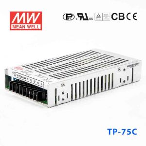 TP-75C  75W +5V 10A +15V 3A -15V 0.6A  三路输出带PFC明纬开关电源