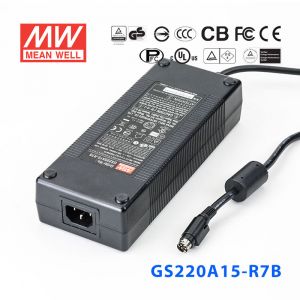 GS220A15-R7B 220W 15V13.4A 输出绿色能源明纬电源适配器(三线插口)