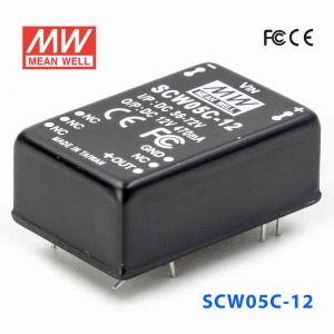 SCW05C-12  5W  36~72V 12V  稳压单路输出明纬DC-DC转换模块电源