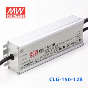 CLG-150-12B  150W  12V 11A 恒压+恒流PFC高效铝壳IP67防水LED电源(输出端控制线电阻调光) 