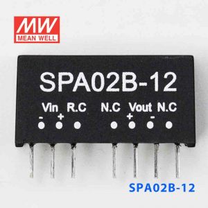 SPA02B-12  2W  18~36V  输入 12V  稳压单路输出明纬DC-DC转换模块电源