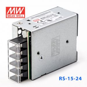 RS-15-24 15W 24V0.625A 单路输出明纬开关电源(G3系列-高性能内置有外壳) 