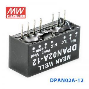 DPAN02A-12 2W 9~18V转 ±12V 83mA 非稳压双路输出DC-DC模块电源