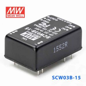 SCW03B-15  3W  18~36V 输入 15V  稳压单路输出明纬DC-DC转换模块电源