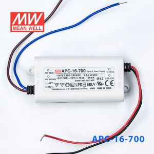 APC-16-700 16W 9-24V   700mA 明纬牌恒流输出防水塑壳LED照明电源