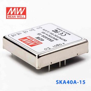 SKA40A-15  40W  9~18V 输入 15V  2.67A 稳压单路输出明纬DC-DC转换模块电源