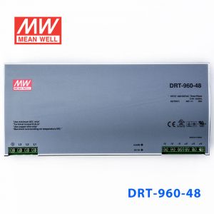 DRT-960-48 960W 48V20A 输出带PFC功能三相输入DIN导轨安装明纬电源