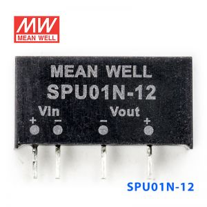 SPU01N-12 1W 24V 转 12V 非稳压单路输出明纬DC-DC转换模块电源