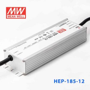 HEP-185-15A 185W 15V 11.5无风扇全密封IP65防护输出电压/电流可调高效率明纬电源