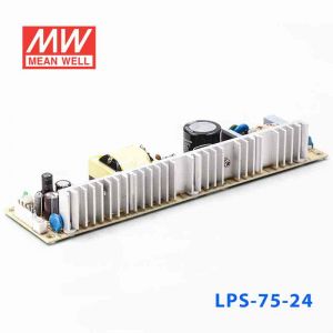 LPS-75-24  75W  24V 3.2A  单路输出无外壳窄条PCB板明纬开关电源