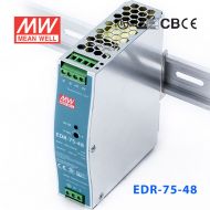 EDR-75-48 75W 48V1.6A单路输出明纬超薄型导轨安装电源