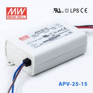 APV-25-15    25W    15V   1.68A 明纬牌恒压输出防水塑壳LED照明电源