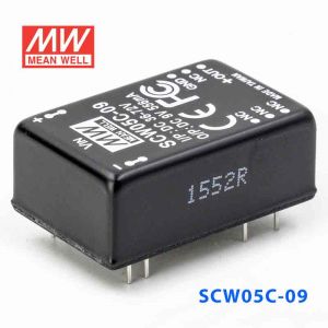 SCW05C-09  5W  36~72V  输入 9V  稳压单路输出明纬DC-DC转换模块电源