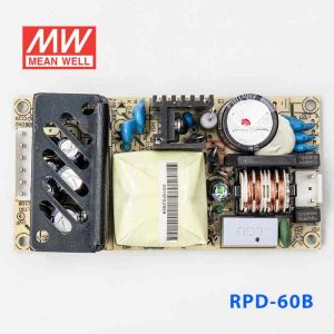 RPD-60B  60W +5V 3.85A +24V 1.65A  双路输出微漏电低空载损耗小尺寸医用无外壳明纬开关电源