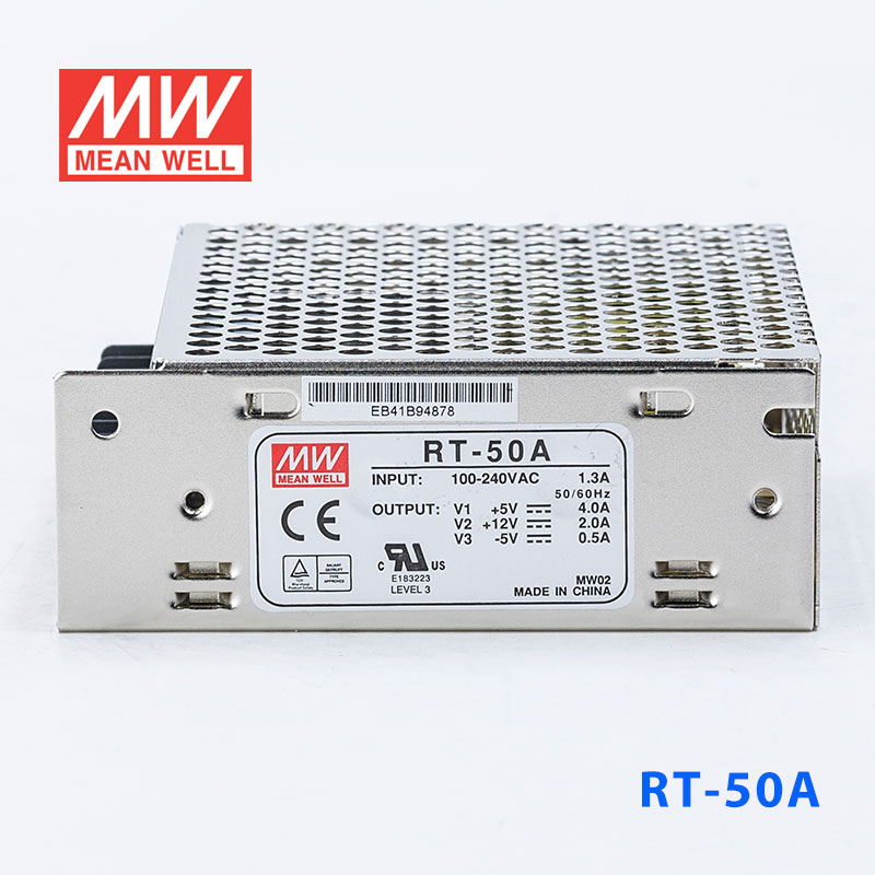 RT-50A台湾明纬12V正负5V三路开关电源47W 5V4A+12V2A-5V0.5A