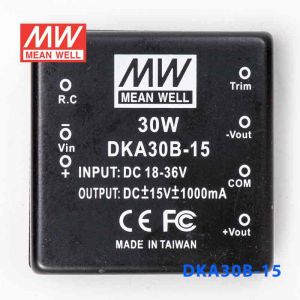 DKA30B-15  30W  18~36V  输入  ±15V  双路输出明纬DC-DC转换模块电源